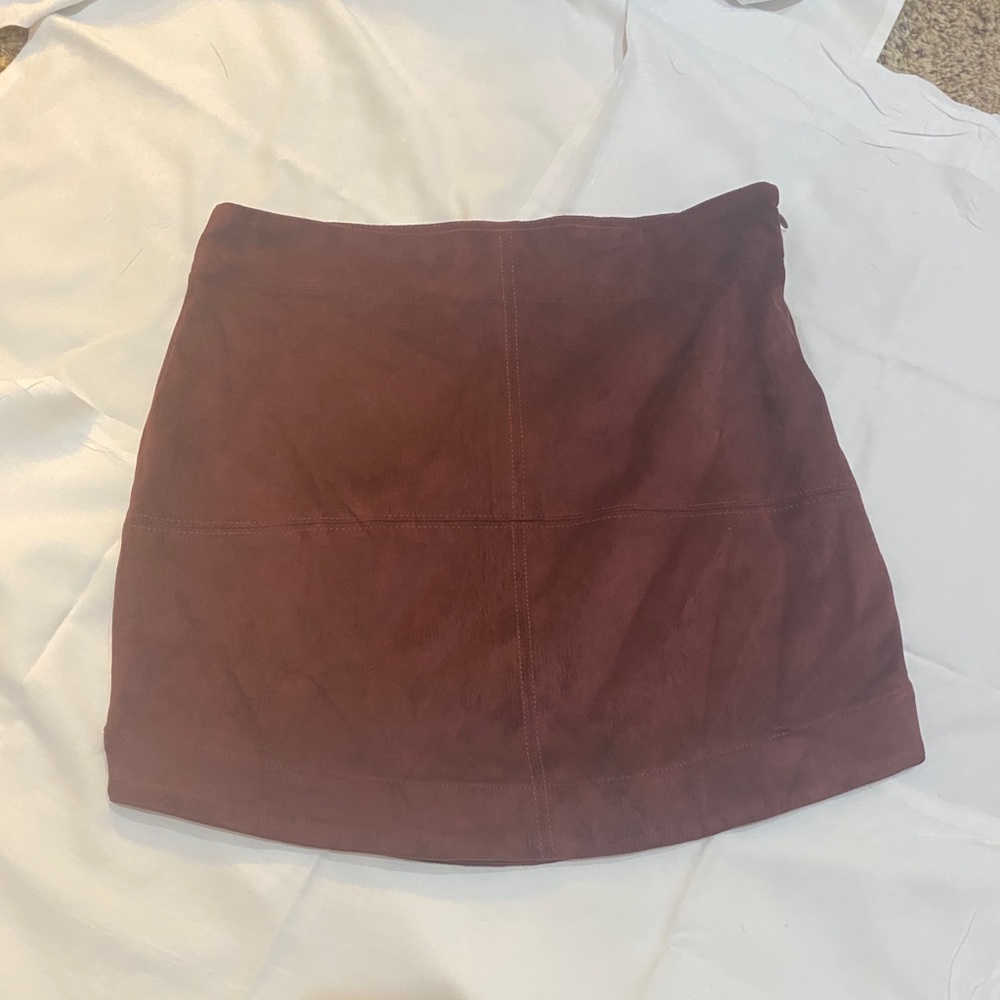 3 for $12 Maroon suade skirt